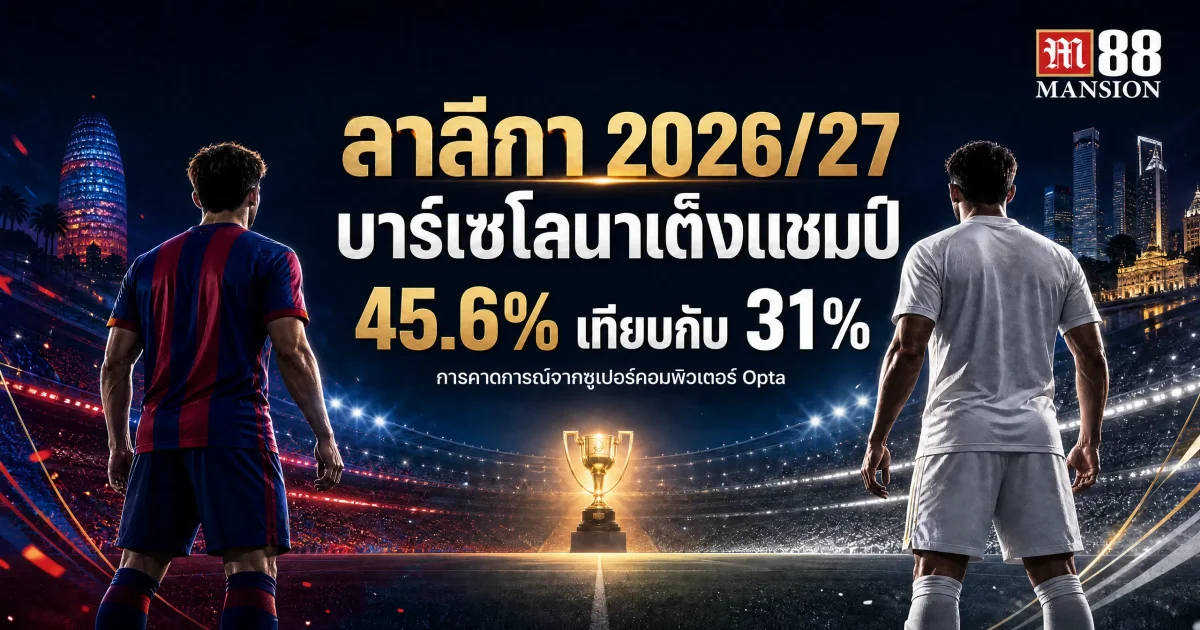คาดการณ์ลาลีกา 2026/27: Opta ยกบาร์เซโลนาเหนือเรอัล มาดริด